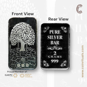 Banyan Tree - 3D Silver Coin 24KT Purity 999 Round Shape Front side   - Backside Maple Leaf - Coin Rituals