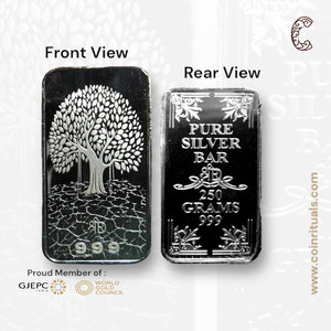 Banyan Tree - 3D Silver Coin 24KT Purity 999 Round Shape Front side   - Backside Maple Leaf - Coin Rituals