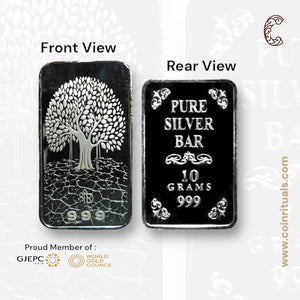 Banyan Tree - 3D Silver Coin 24KT Purity 999 Round Shape Front side   - Backside Maple Leaf - Coin Rituals