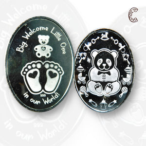 Teddy Bear - Silver Coin 24KT Purity 999  Round Shape - Backside Teddy - Coin Rituals