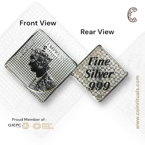 Queen Victoria - 3D Silver Coin 24KT Purity 999 Round Shape - Backside Fine Silver - Coin Rituals