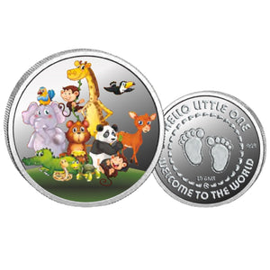 Jungle Book- Color Fine Silver Coin Purity 999 Round Shape - Backside Baby Feet - Coin Rituals
